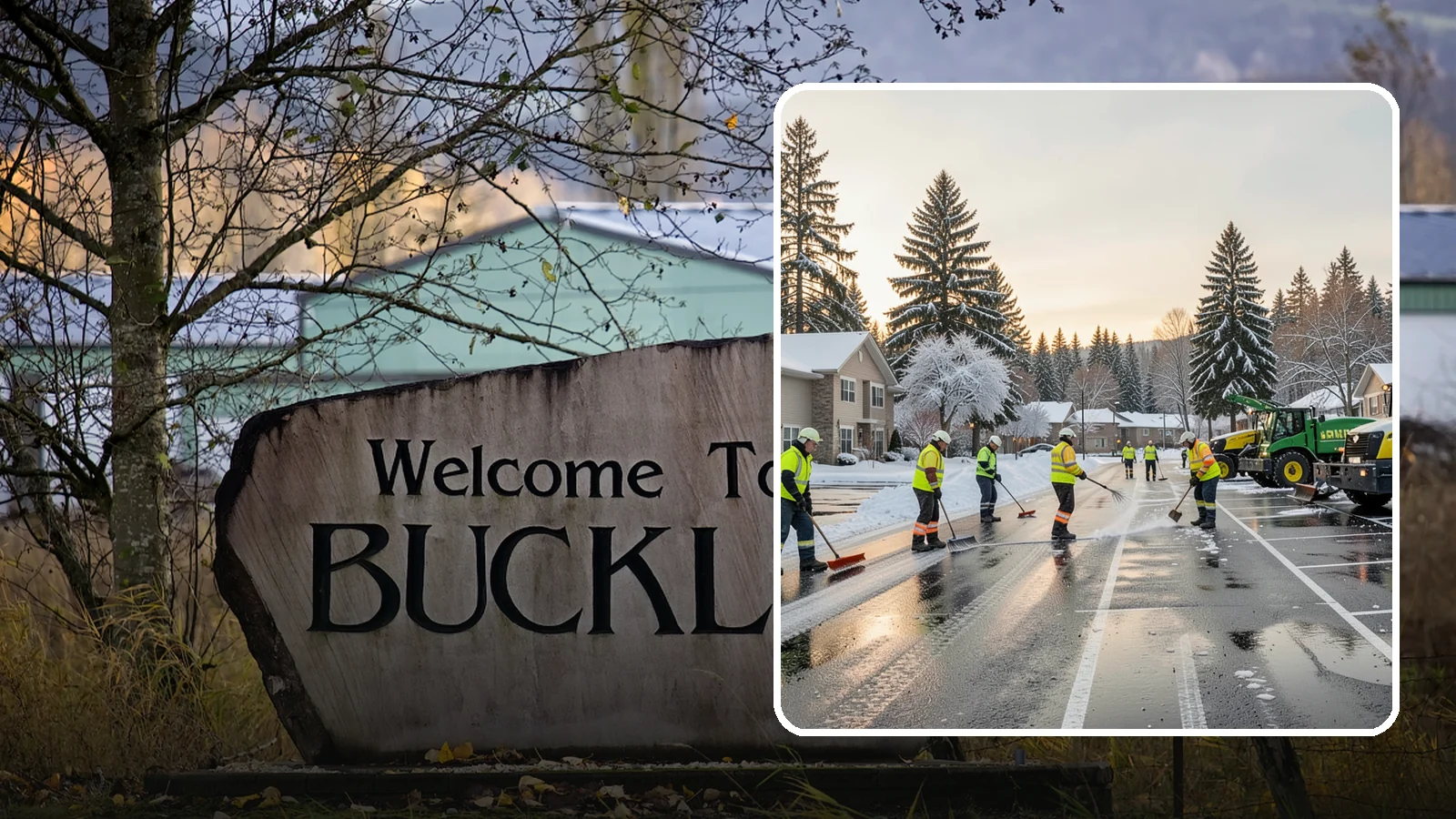 Commercial Snow Removal in Buckley, Pierce County, WA - When a Puget Sound cold snap drops wet snow across your commercial property, our crews keep parking areas, walkways, and access...