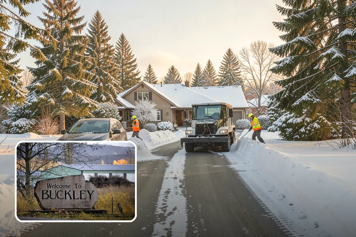 Commercial Snow Removal in Buckley, Pierce County, WA - Priority plowing that keeps customers and staff arriving on schedule
