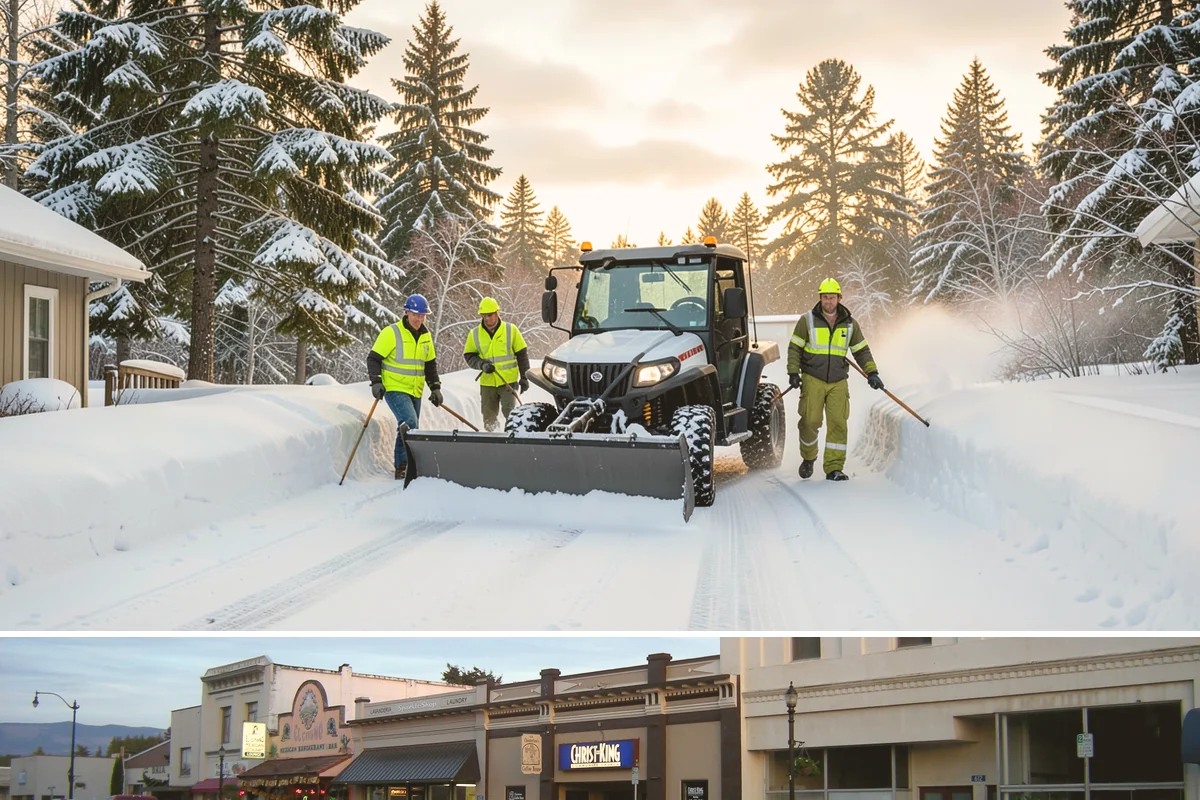 Commercial Snow Removal in Burlington, Skagit County, WA - Western Washington's snow risk runs from late November through February, with the sharpest danger during Fraser outflow events...