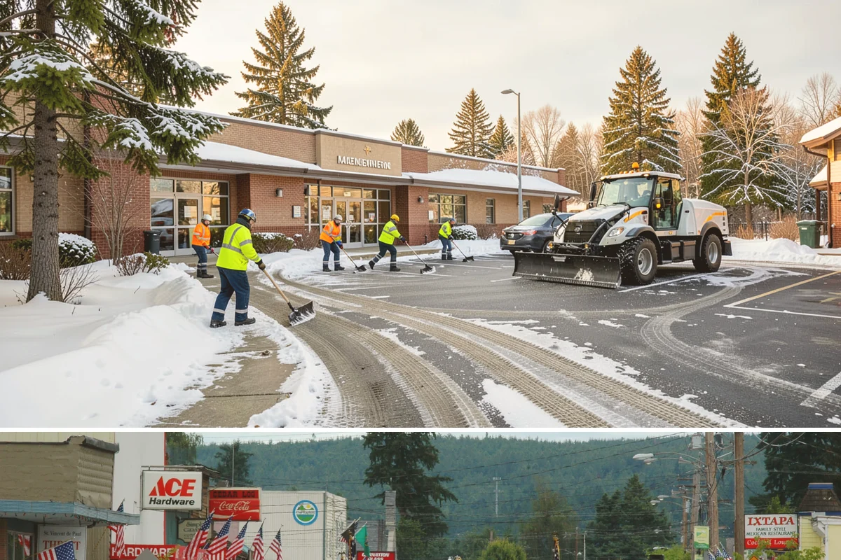 Commercial Snow Removal in Carnation, King County, WA - Western Washington's snow risk runs from late November through February, with the sharpest danger during Fraser outflow events...
