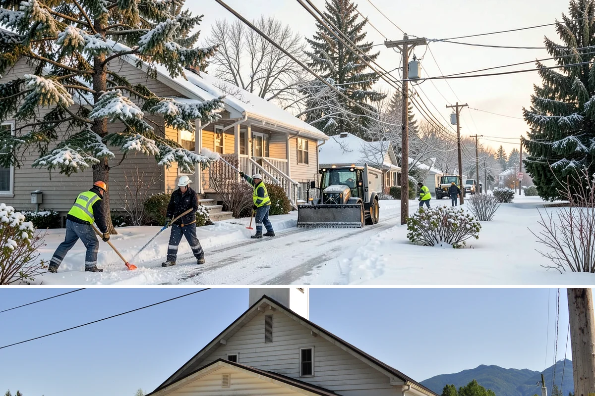 Commercial Snow Removal in Concrete, Skagit County, WA - Western Washington's snow risk runs from late November through February, with the sharpest danger during Fraser outflow events...