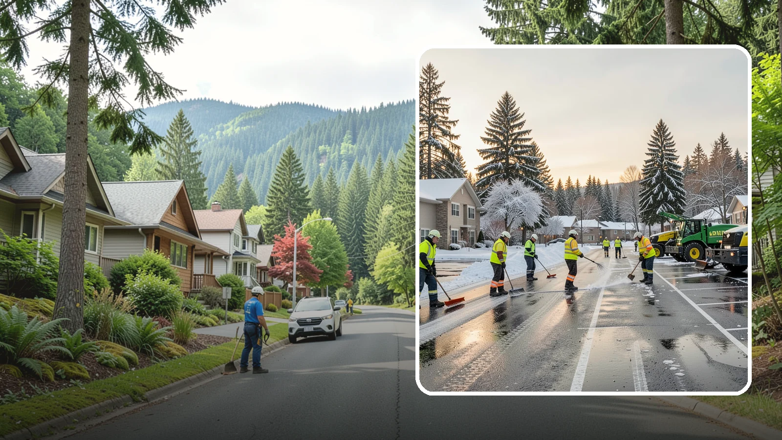 Commercial Snow Removal in Darrington, Snohomish County, WA - When a Puget Sound cold snap drops wet snow across your commercial property, our crews keep parking areas, walkways, and access...