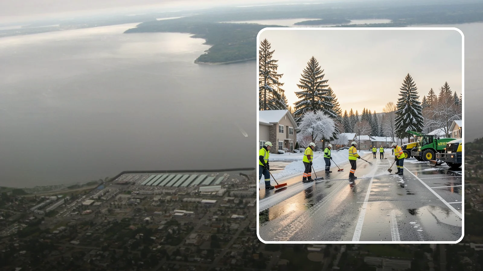 Commercial Snow Removal in Des Moines, King County, WA - When a Puget Sound cold snap drops wet snow across your commercial property, our crews keep parking areas, walkways, and access...