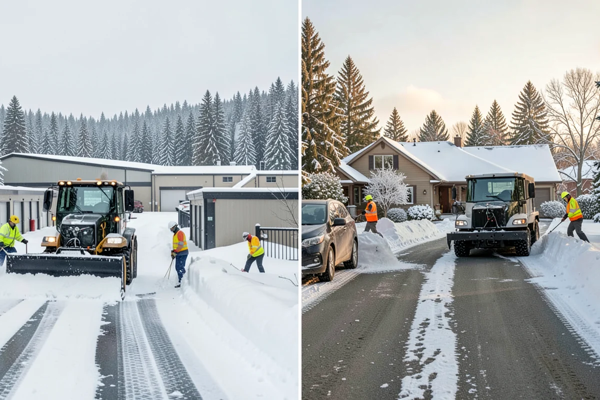 Commercial Snow Removal in Enumclaw, King County, WA - Walk the site and map priority zones, obstacles, and snow storage areas
