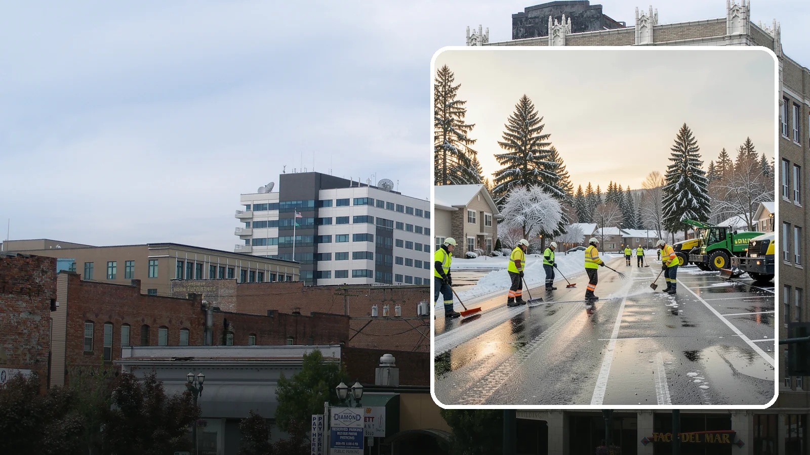 Commercial Snow Removal in Everett, Snohomish County, WA - When a Puget Sound cold snap drops wet snow across your commercial property, our crews keep parking areas, walkways, and access...