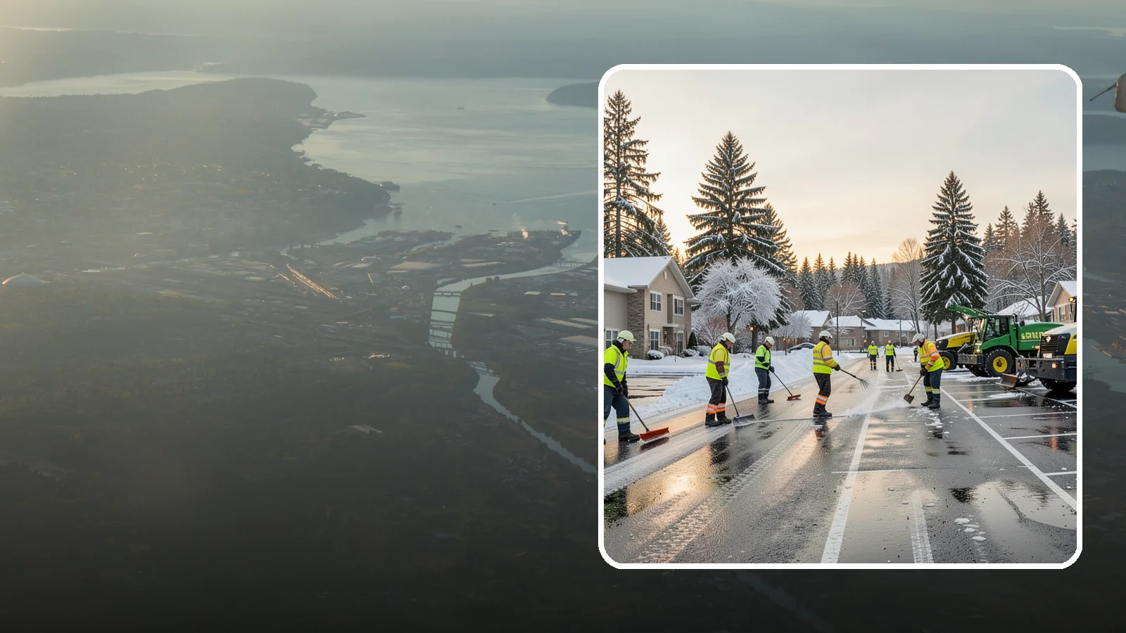 Commercial Snow Removal in Fife, Pierce County, WA - When a Puget Sound cold snap drops wet snow across your commercial property, our crews keep parking areas, walkways, and access...