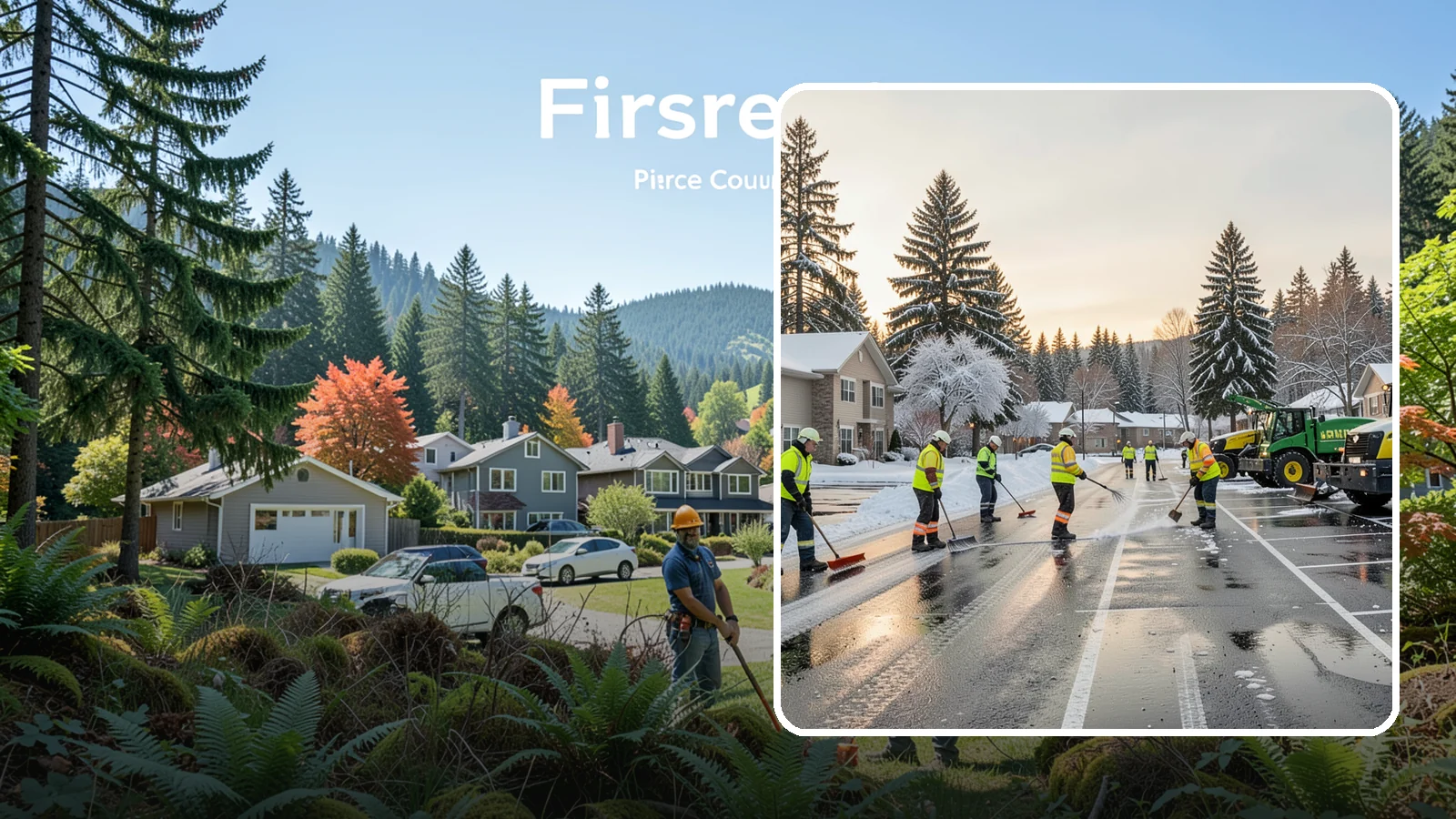 Commercial Snow Removal in Fircrest, Pierce County, WA - When a Puget Sound cold snap drops wet snow across your commercial property, our crews keep parking areas, walkways, and access...