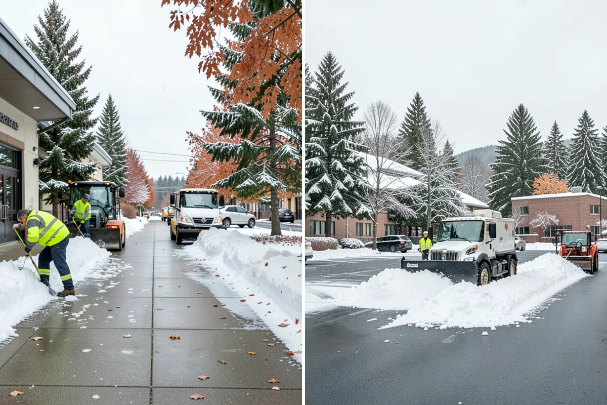 Commercial Snow Removal in Fircrest, Pierce County, WA - Walk the site and map priority zones, obstacles, and snow storage areas