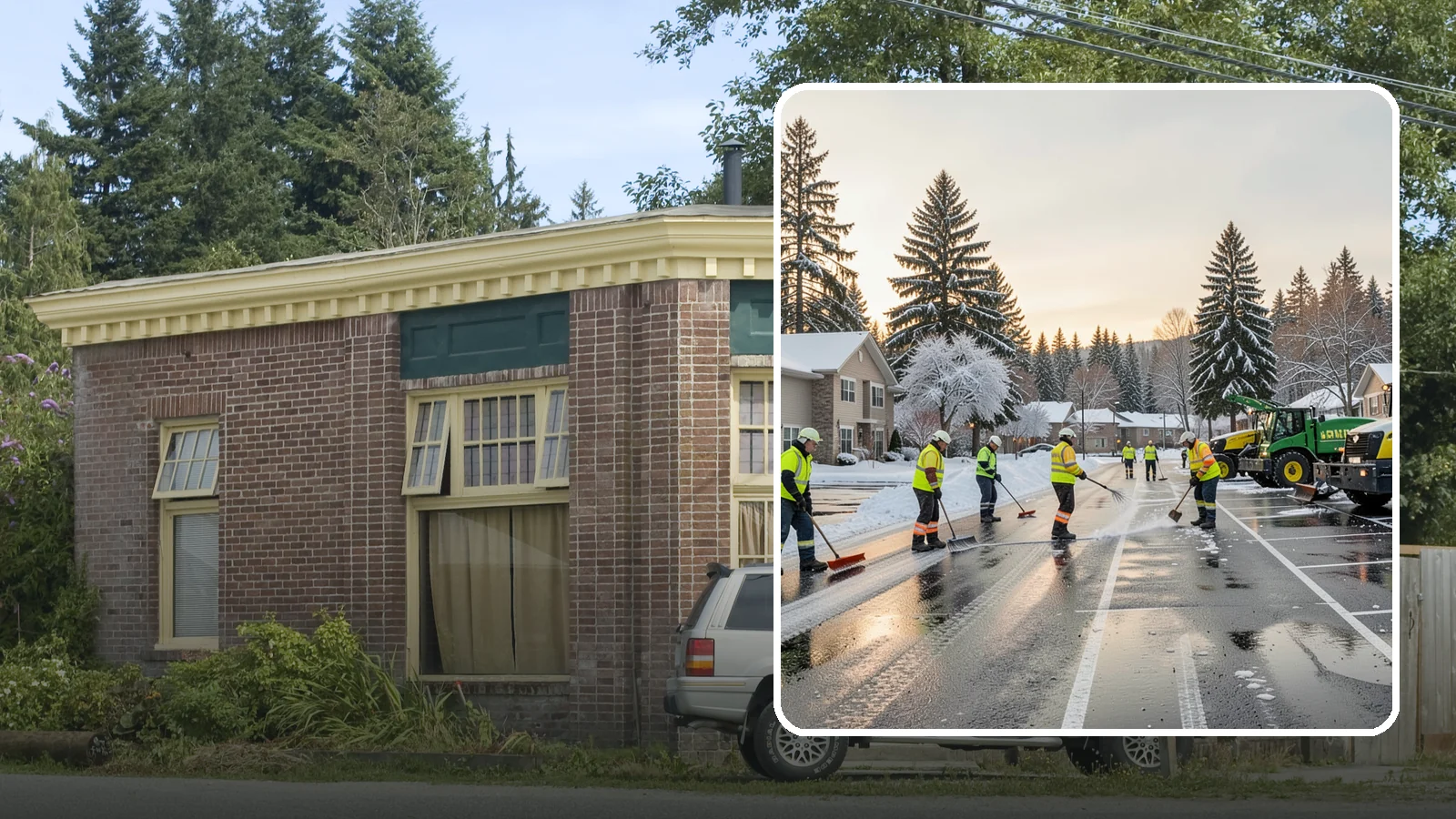 Commercial Snow Removal in Hamilton, Skagit County, WA - When a Puget Sound cold snap drops wet snow across your commercial property, our crews keep parking areas, walkways, and access...