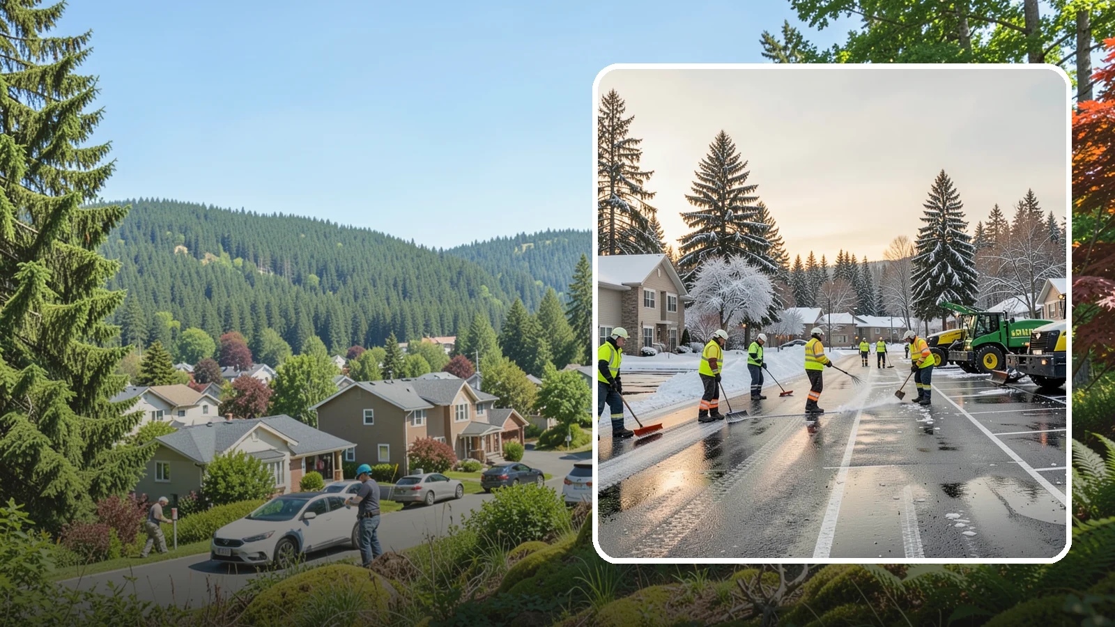Commercial Snow Removal in Index, Snohomish County, WA - When a Puget Sound cold snap drops wet snow across your commercial property, our crews keep parking areas, walkways, and access...