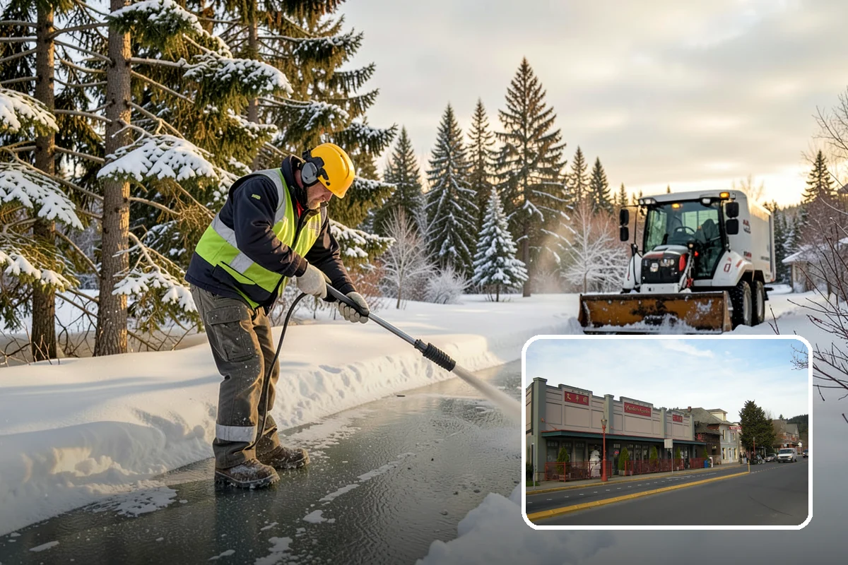 Commercial Snow Removal in Issaquah, King County, WA - Priority plowing that keeps customers and staff arriving on schedule