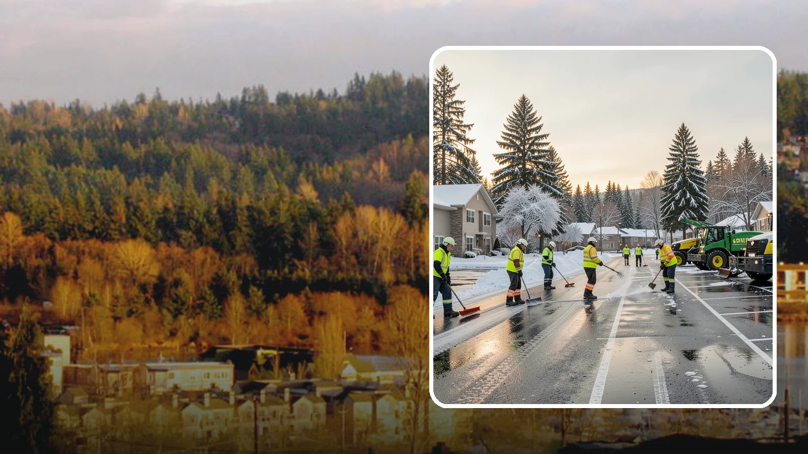 Commercial Snow Removal in Kenmore, King County, WA - When a Puget Sound cold snap drops wet snow across your commercial property, our crews keep parking areas, walkways, and access...