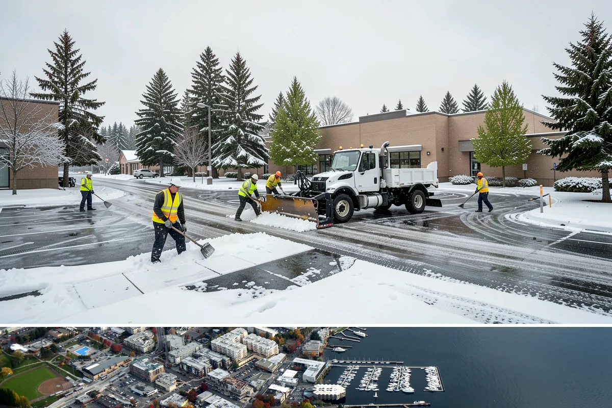 Commercial Snow Removal in Kirkland, King County, WA - Western Washington's snow risk runs from late November through February, with the sharpest danger during Fraser outflow events...