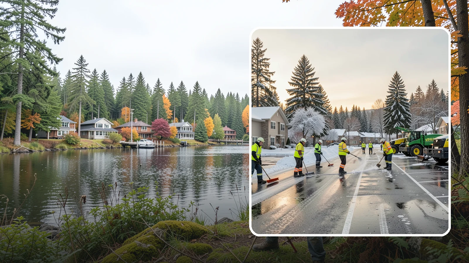 Commercial Snow Removal in La Conner, Skagit County, WA - When a Puget Sound cold snap drops wet snow across your commercial property, our crews keep parking areas, walkways, and access...