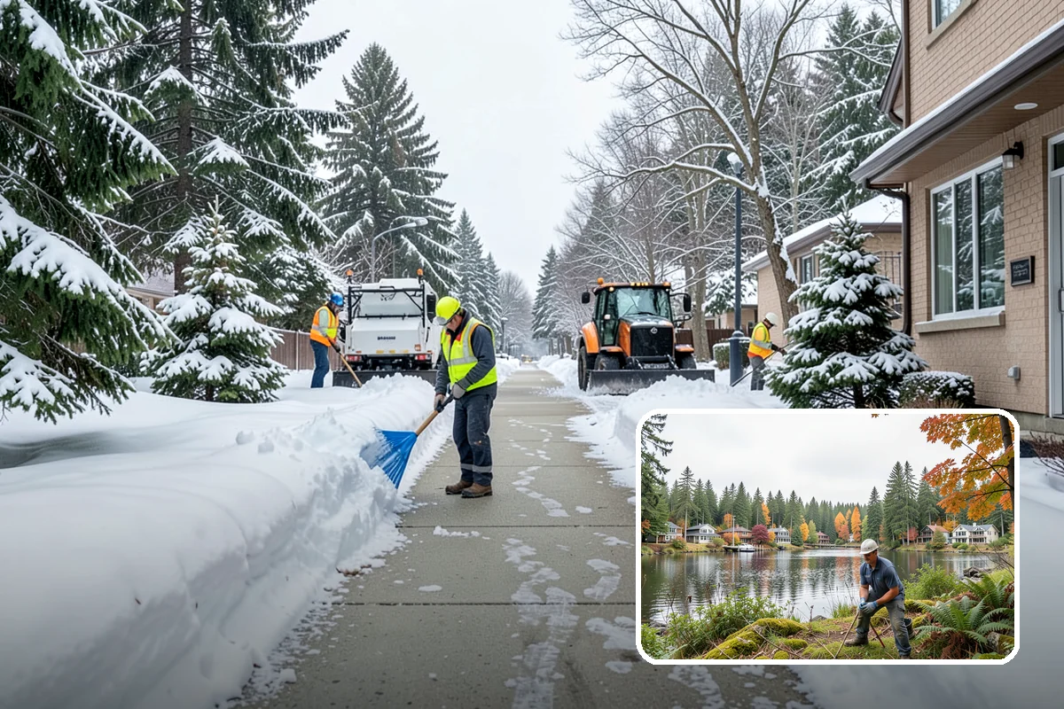 Commercial Snow Removal in La Conner, Skagit County, WA - Priority plowing that keeps customers and staff arriving on schedule
