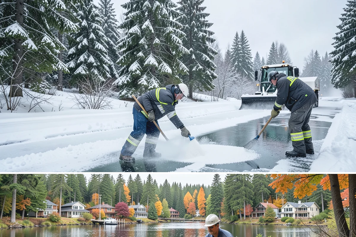 Commercial Snow Removal in La Conner, Skagit County, WA - Western Washington's snow risk runs from late November through February, with the sharpest danger during Fraser outflow events...