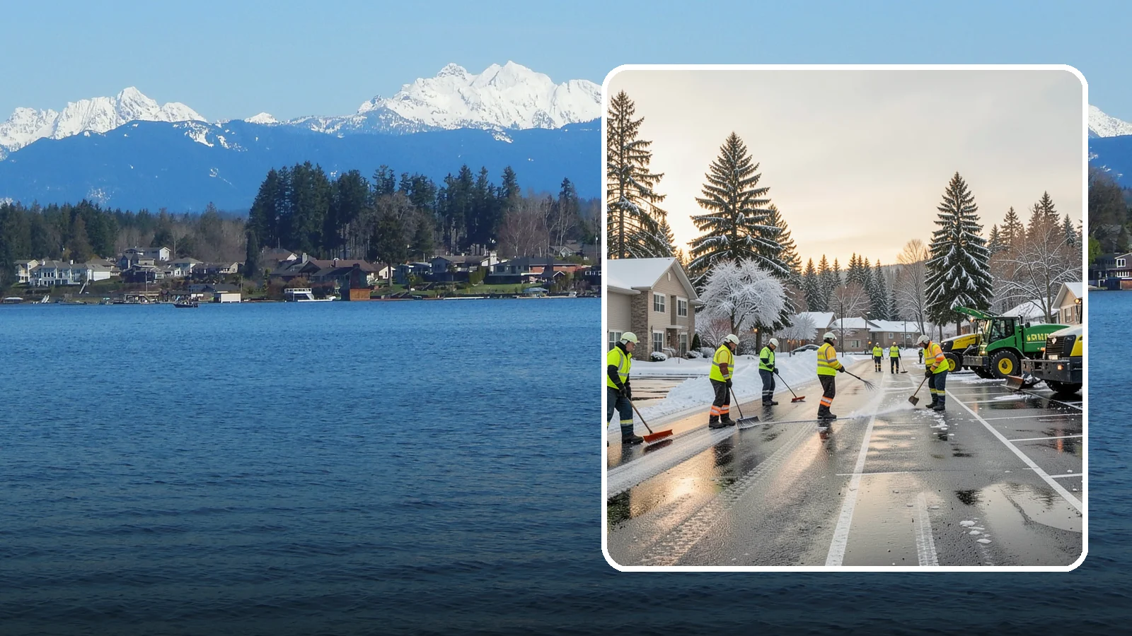 Commercial Snow Removal in Lake Stevens, Snohomish County, WA - When a Puget Sound cold snap drops wet snow across your commercial property, our crews keep parking areas, walkways, and access...