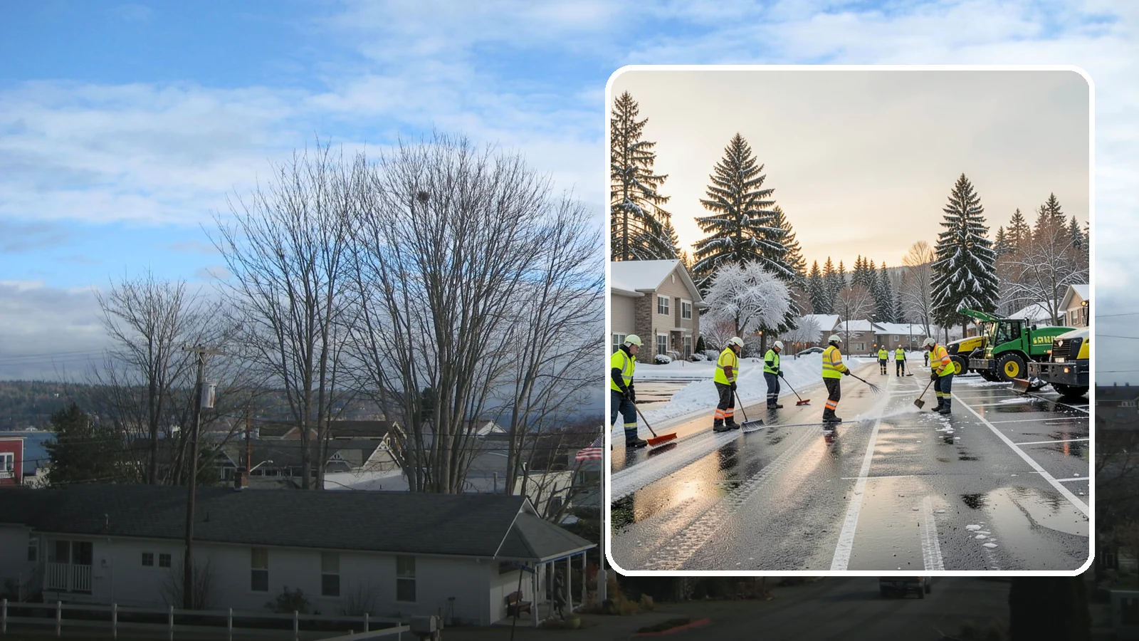 Commercial Snow Removal in Langley, Island County, WA - When a Puget Sound cold snap drops wet snow across your commercial property, our crews keep parking areas, walkways, and access...