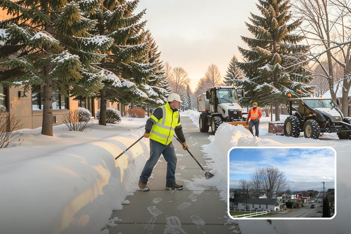 Commercial Snow Removal in Langley, Island County, WA - Priority plowing that keeps customers and staff arriving on schedule