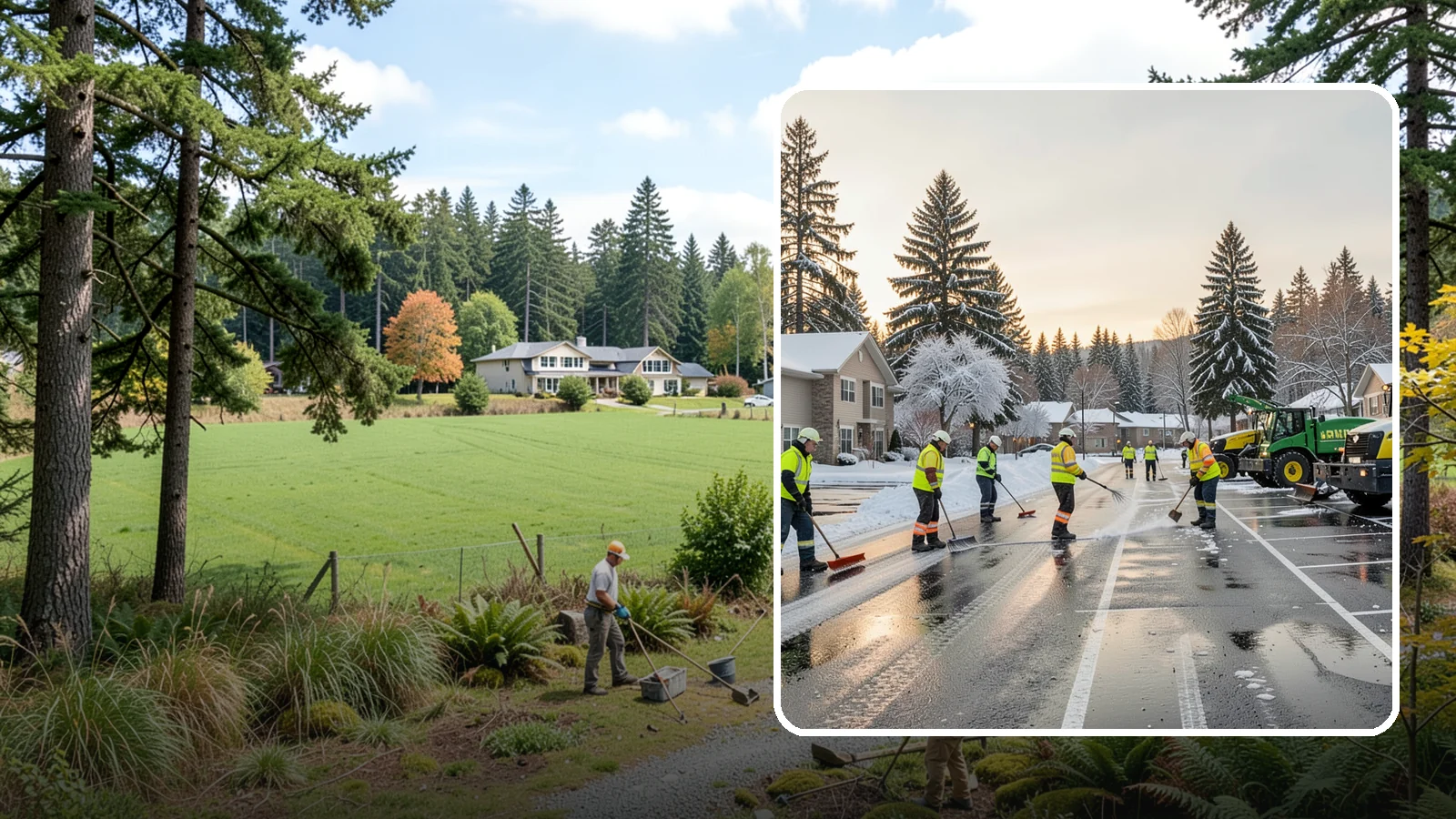 Commercial Snow Removal in Lyman, Skagit County, WA - When a Puget Sound cold snap drops wet snow across your commercial property, our crews keep parking areas, walkways, and access...