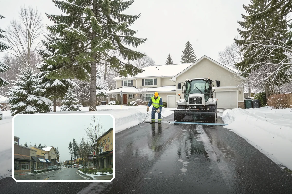 Commercial Snow Removal in Mill Creek, Snohomish County, WA - Priority plowing that keeps customers and staff arriving on schedule