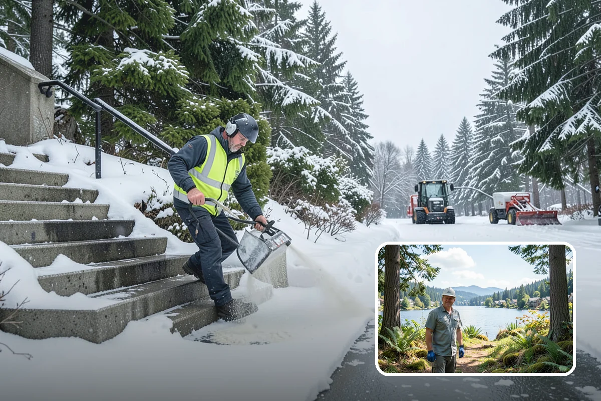 Commercial Snow Removal in Milton, King County, WA - Priority plowing that keeps customers and staff arriving on schedule