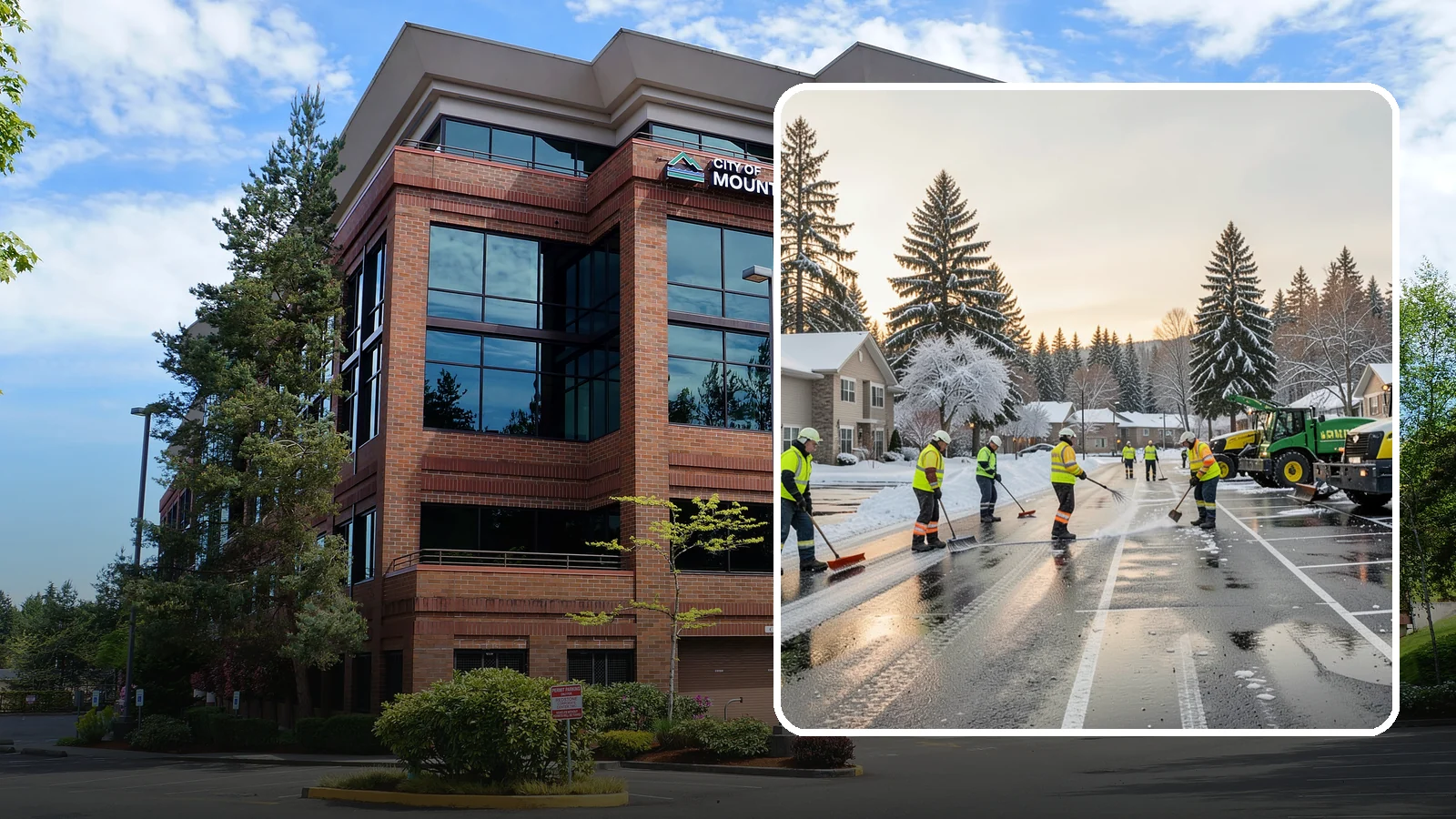 Commercial Snow Removal in Mountlake Terrace, Snohomish County, WA - When a Puget Sound cold snap drops wet snow across your commercial property, our crews keep parking areas, walkways, and access...