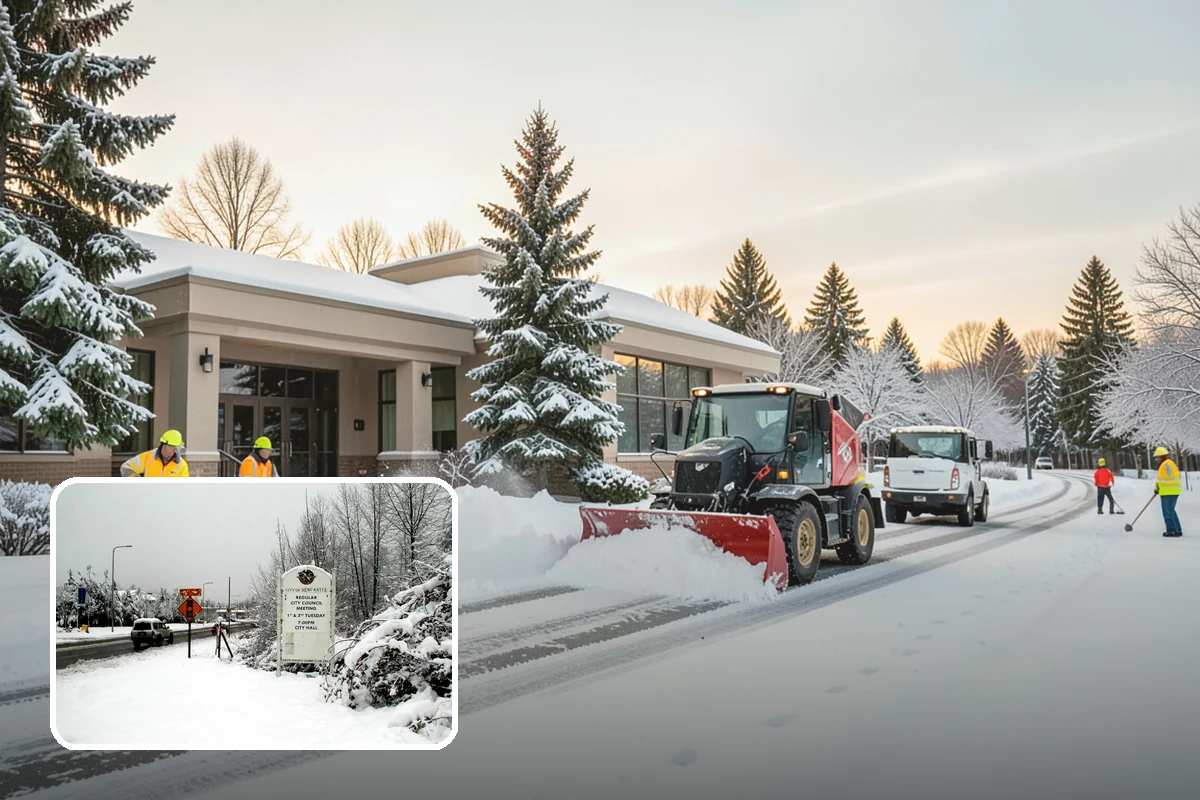 Commercial Snow Removal in Newcastle, King County, WA - Priority plowing that keeps customers and staff arriving on schedule