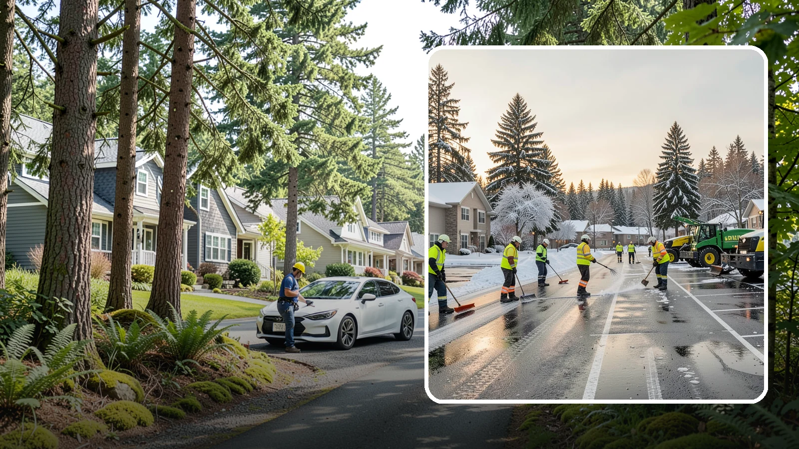 Commercial Snow Removal in Normandy Park, King County, WA - When a Puget Sound cold snap drops wet snow across your commercial property, our crews keep parking areas, walkways, and access...