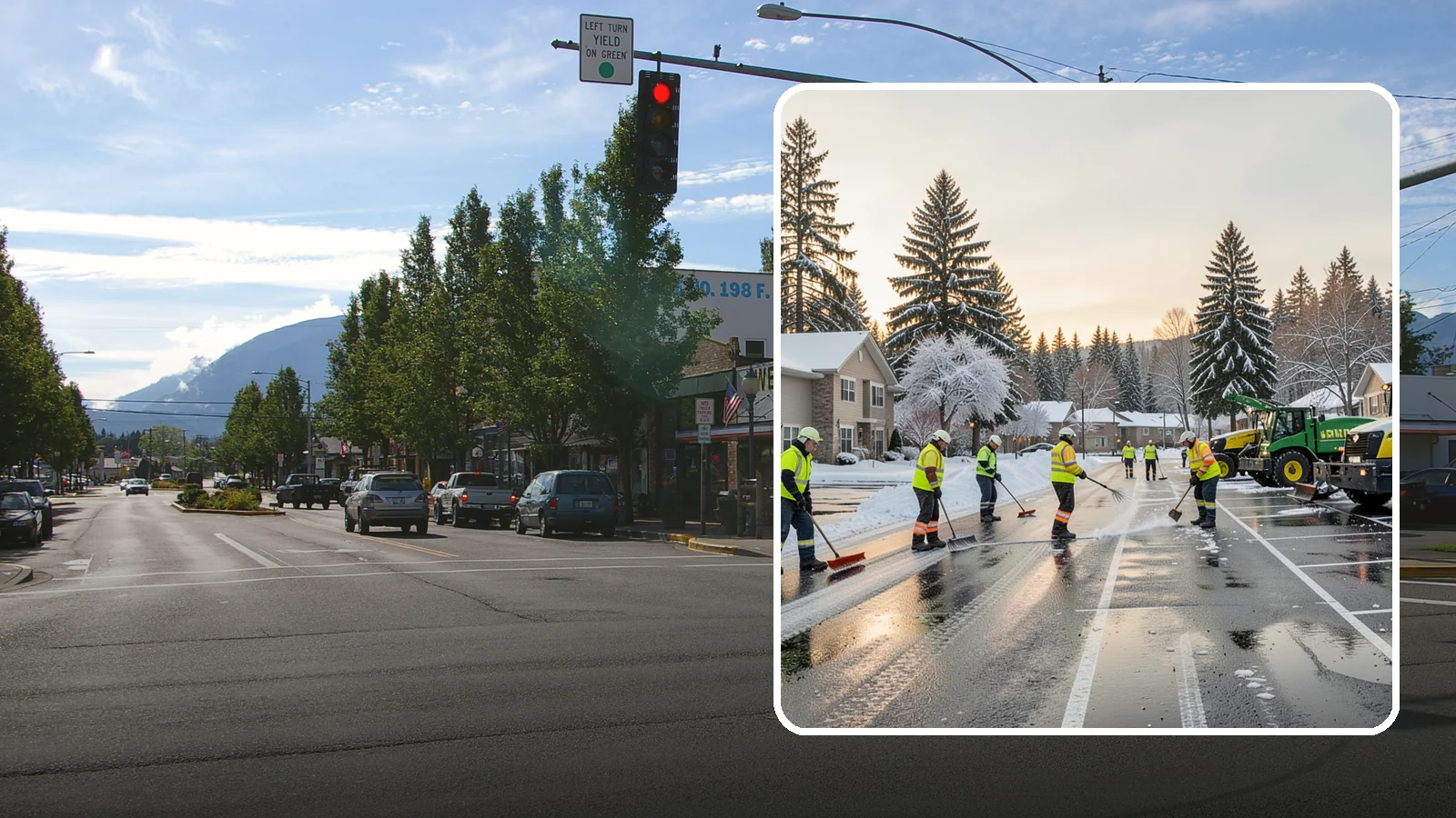 Commercial Snow Removal in North Bend, King County, WA - When a Puget Sound cold snap drops wet snow across your commercial property, our crews keep parking areas, walkways, and access...