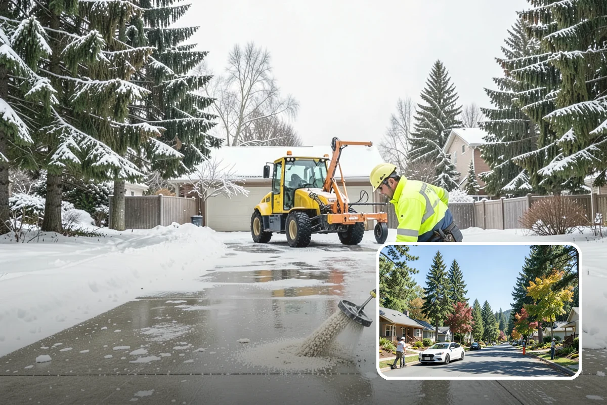 Commercial Snow Removal in Orting, Pierce County, WA - Priority plowing that keeps customers and staff arriving on schedule