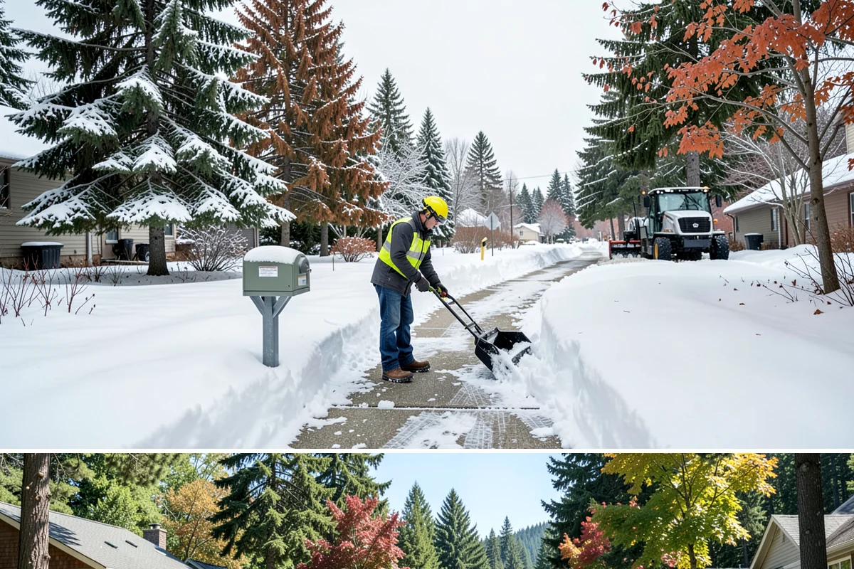 Commercial Snow Removal in Orting, Pierce County, WA - Western Washington's snow risk runs from late November through February, with the sharpest danger during Fraser outflow events...