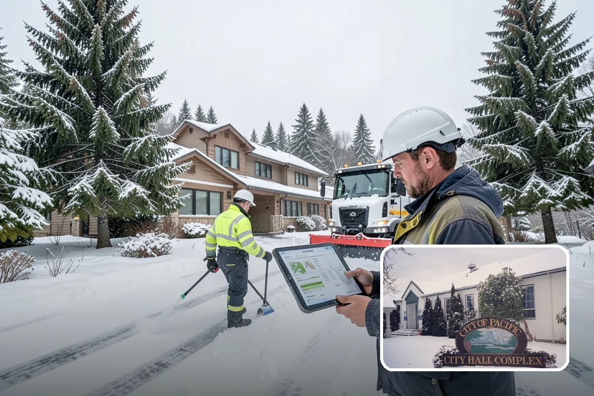 Commercial Snow Removal in Pacific, King County, WA - Priority plowing that keeps customers and staff arriving on schedule