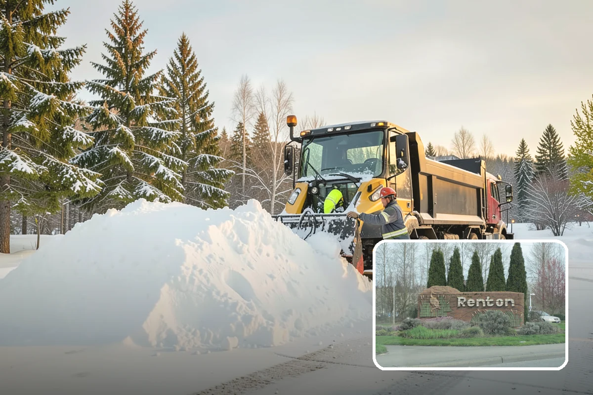 Commercial Snow Removal in Renton, King County, WA - Priority plowing that keeps customers and staff arriving on schedule