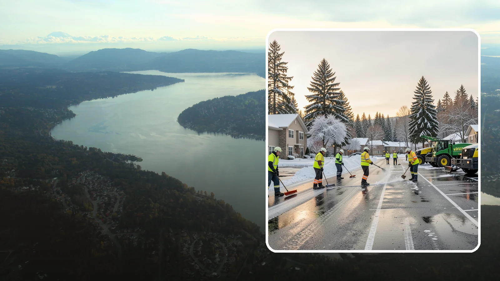 Commercial Snow Removal in Sammamish, King County, WA - When a Puget Sound cold snap drops wet snow across your commercial property, our crews keep parking areas, walkways, and access...
