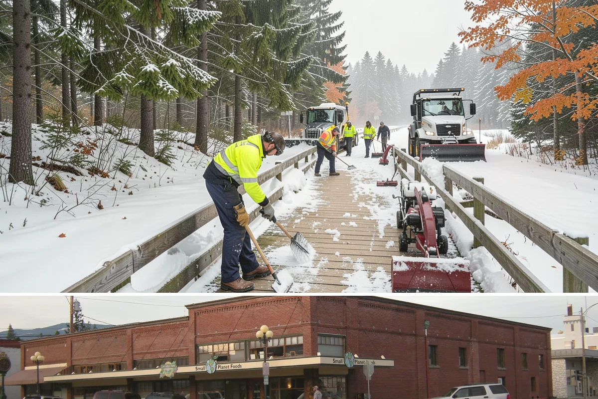 Commercial Snow Removal in Sedro-Woolley, Skagit County, WA - Western Washington's snow risk runs from late November through February, with the sharpest danger during Fraser outflow events...