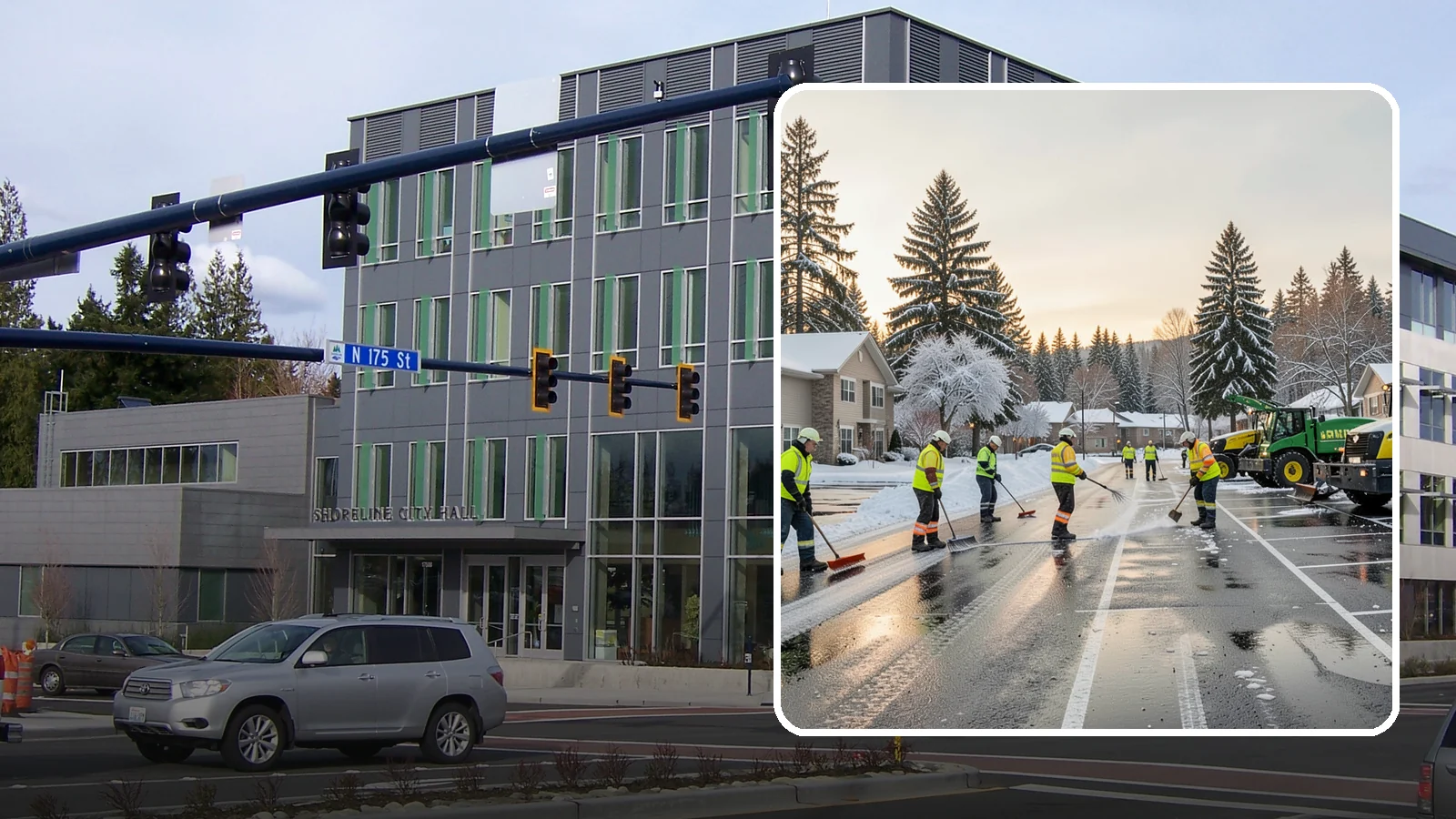 Commercial Snow Removal in Shoreline, King County, WA - When a Puget Sound cold snap drops wet snow across your commercial property, our crews keep parking areas, walkways, and access...