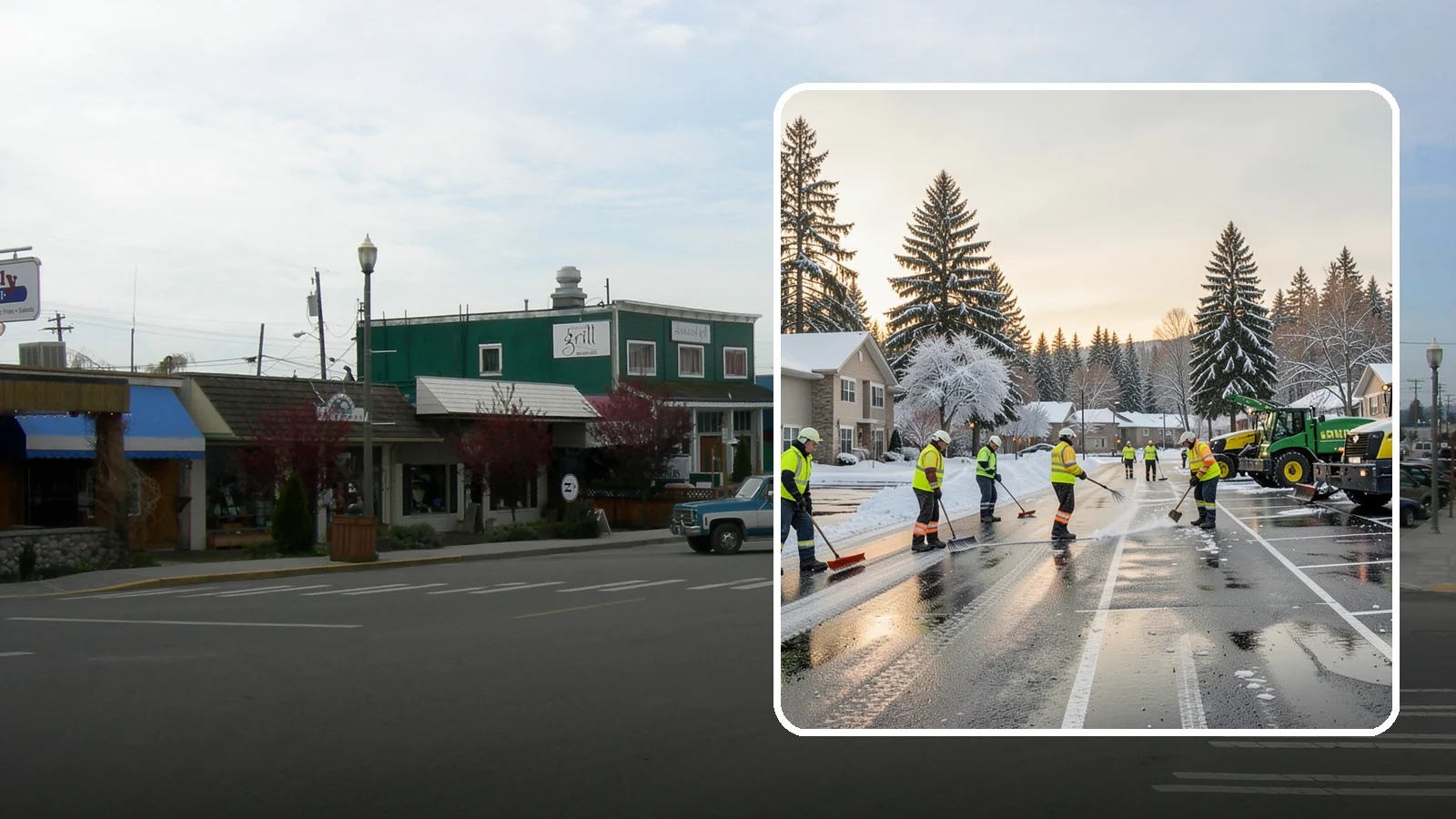 Commercial Snow Removal in Stanwood, Snohomish County, WA - When a Puget Sound cold snap drops wet snow across your commercial property, our crews keep parking areas, walkways, and access...