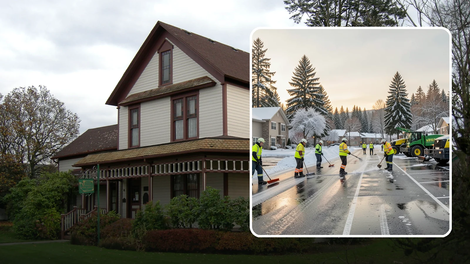 Commercial Snow Removal in Sumner, Pierce County, WA - When a Puget Sound cold snap drops wet snow across your commercial property, our crews keep parking areas, walkways, and access...
