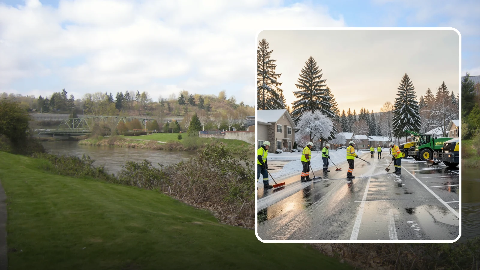 Commercial Snow Removal in Tukwila, King County, WA - When a Puget Sound cold snap drops wet snow across your commercial property, our crews keep parking areas, walkways, and access...