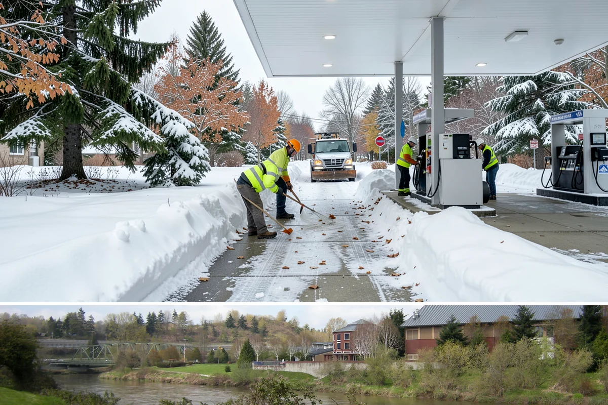 Commercial Snow Removal in Tukwila, King County, WA - Western Washington's snow risk runs from late November through February, with the sharpest danger during Fraser outflow events...