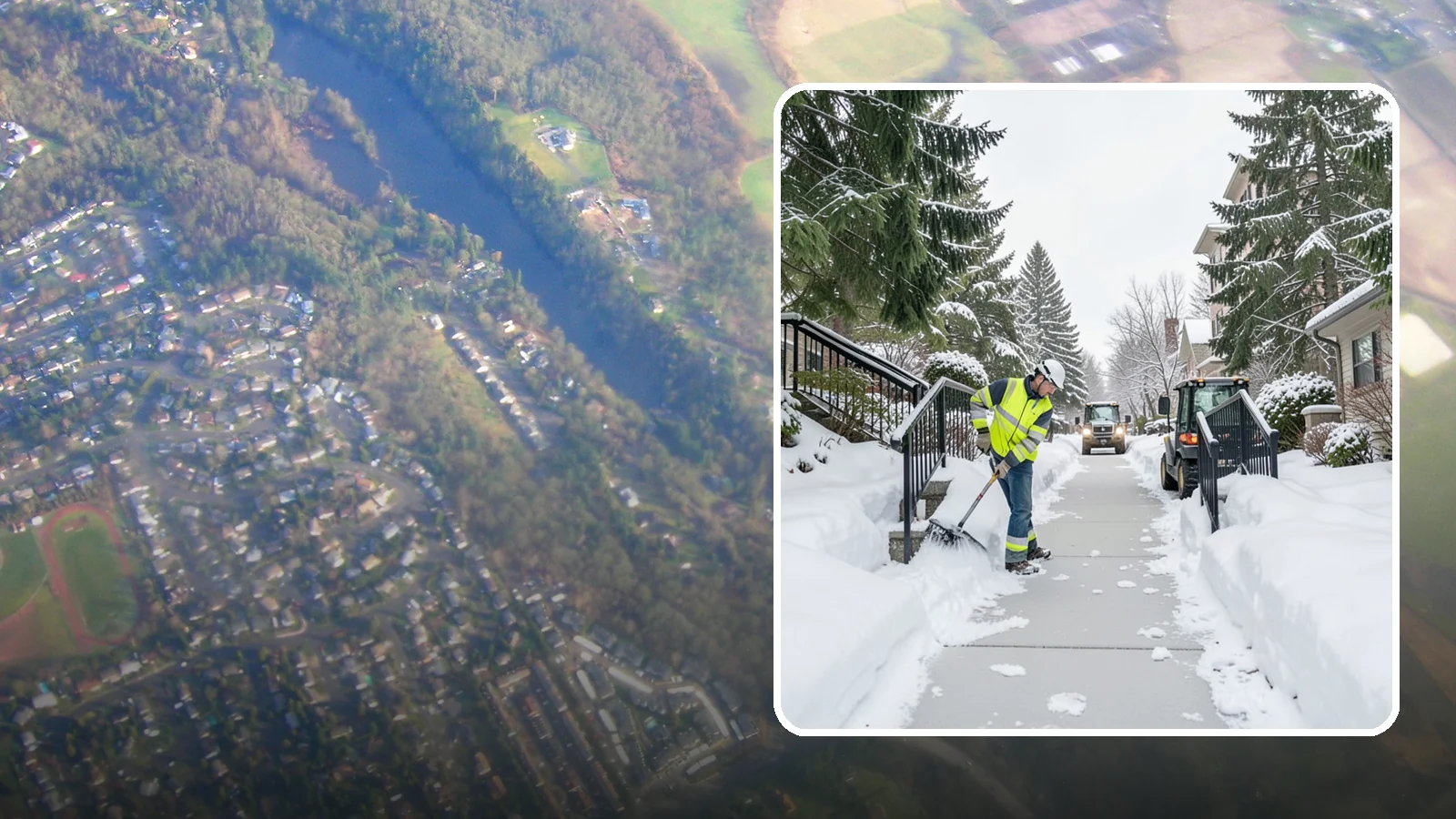 Commercial Stair Clearing in Algona, King County, WA - Keep exterior stairs and landings on your commercial property safe and slip-free through Western Washington ice events.