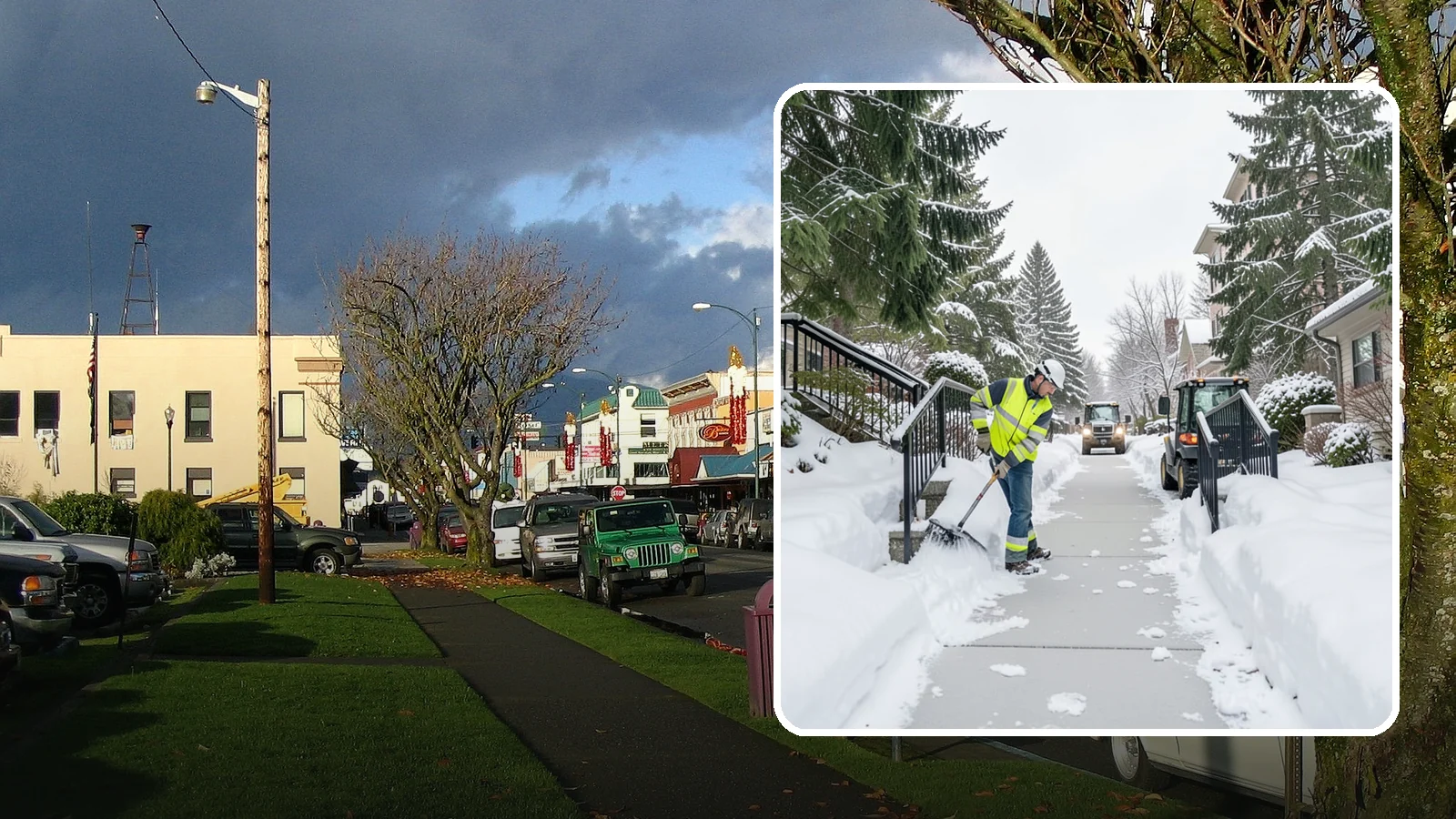 Commercial Stair Clearing in Arlington, Snohomish County, WA - Keep exterior stairs and landings on your commercial property safe and slip-free through Western Washington ice events.