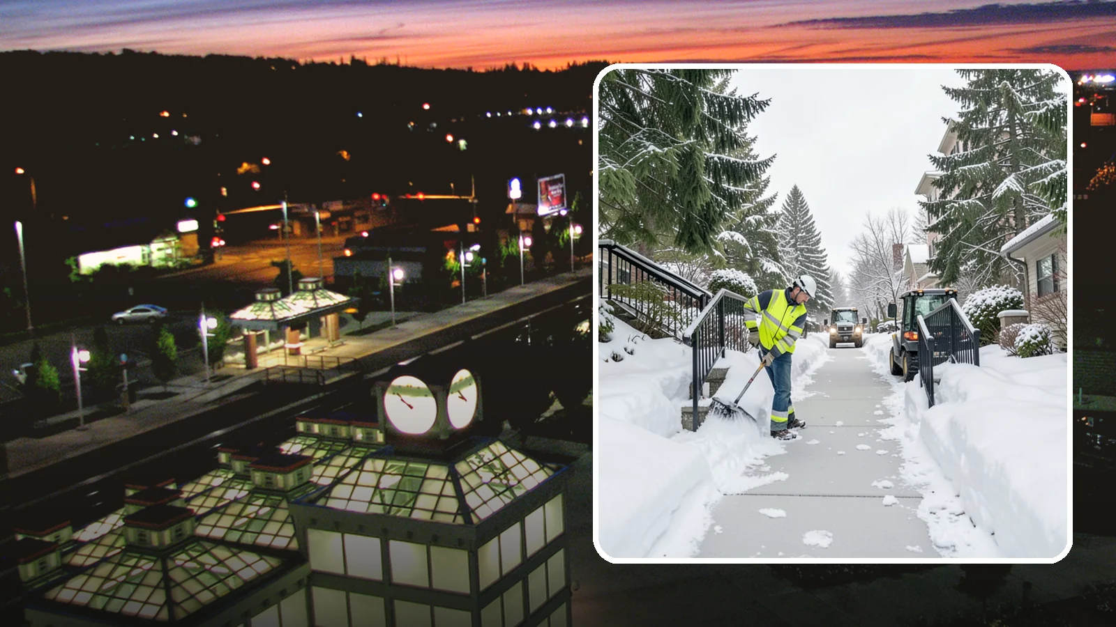 Commercial Stair Clearing in Auburn, King County, WA - Keep exterior stairs and landings on your commercial property safe and slip-free through Western Washington ice events.
