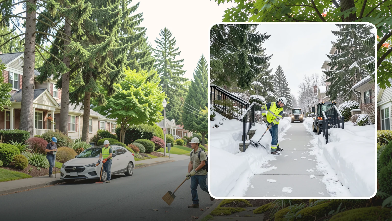Commercial Stair Clearing in Beaux Arts Village, King County, WA - Keep exterior stairs and landings on your commercial property safe and slip-free through Western Washington ice events.
