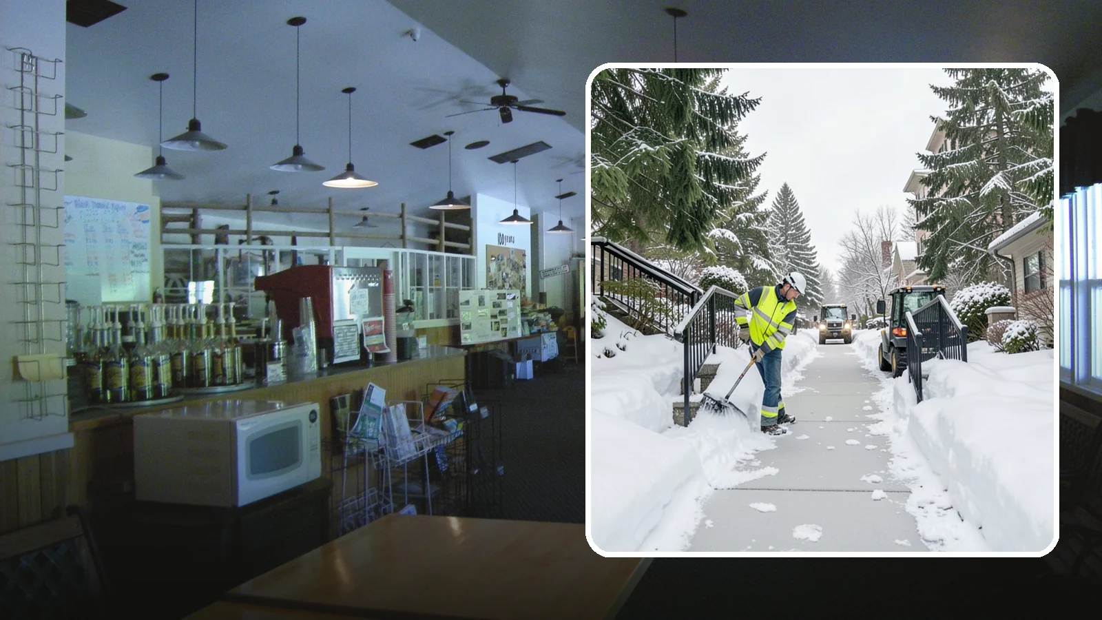 Commercial Stair Clearing in Black Diamond, King County, WA - Keep exterior stairs and landings on your commercial property safe and slip-free through Western Washington ice events.