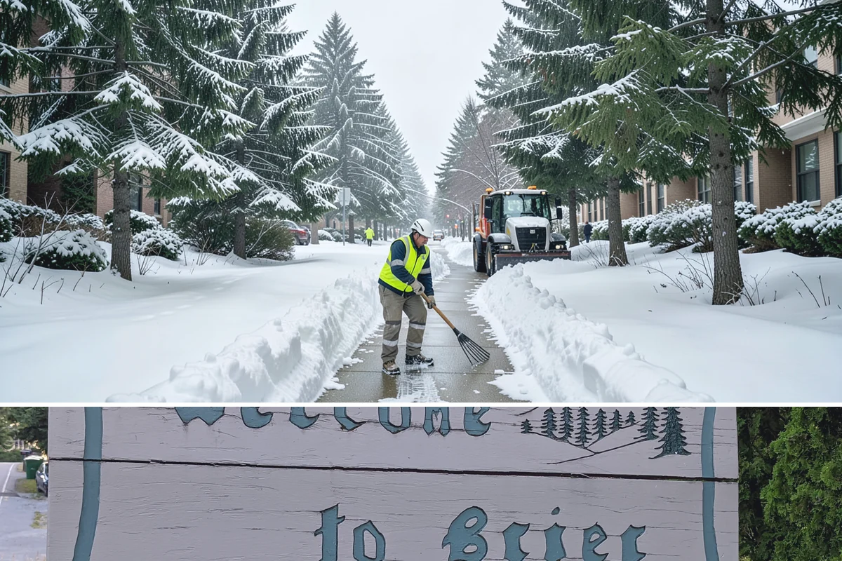 Commercial Stair Clearing in Brier, Snohomish County, WA - Exterior stairs require the most vigilant treatment during January freeze-thaw cycles when thin glaze forms and reforms overnight.