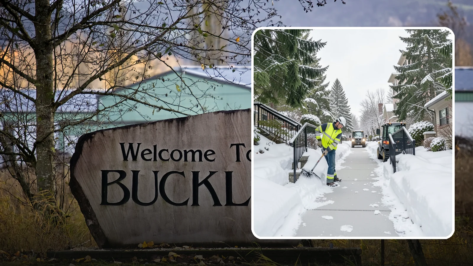 Commercial Stair Clearing in Buckley, Pierce County, WA - Keep exterior stairs and landings on your commercial property safe and slip-free through Western Washington ice events.