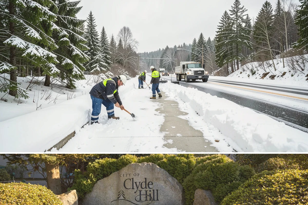 Commercial Stair Clearing in Clyde Hill, King County, WA - Exterior stairs require the most vigilant treatment during January freeze-thaw cycles when thin glaze forms and reforms overnight.