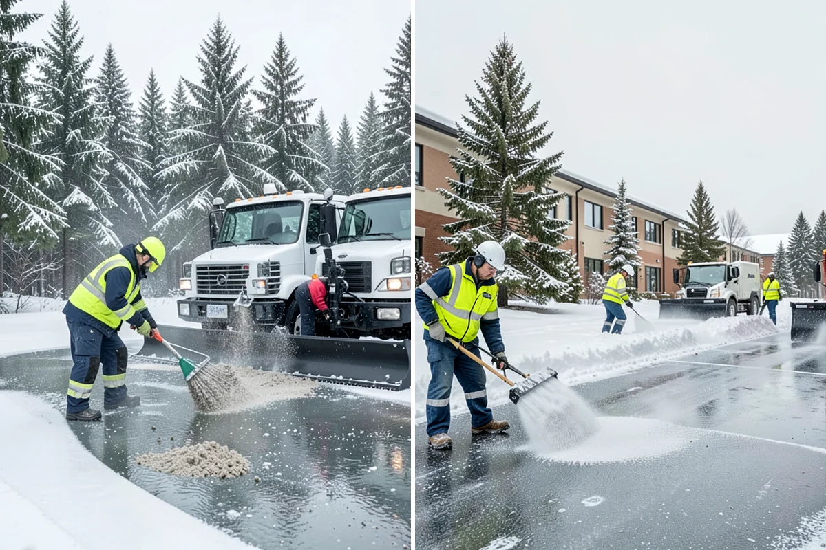 Commercial Stair Clearing in Concrete, Skagit County, WA - Identify every exterior staircase and landing on site